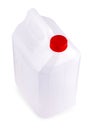 The blank packaging white plastic gallon isolated on white background with clipping path Royalty Free Stock Photo