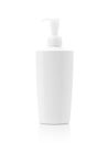Blank packaging white pumping plastic bottle for toiletry product design mock-up