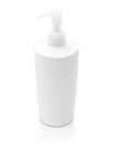 Blank packaging white pumping plastic bottle for toiletry product design mock-up