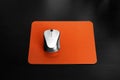 Blank pad and wireless computer mouse Royalty Free Stock Photo