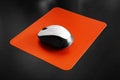 Blank pad and wireless computer mouse Royalty Free Stock Photo