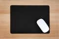 Blank pad and wireless computer mouse Royalty Free Stock Photo