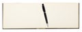 Blank page of note book with ball pen Royalty Free Stock Photo