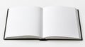Blank Page Open Square Book Mockup on White Background Royalty Free Stock Photo