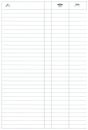 A blank page from the phone and fax book, empty page Royalty Free Stock Photo