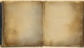 Blank pages of old vintage book or retro notebook with aged paper Royalty Free Stock Photo