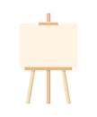 Blank painting easel flat vector illustration