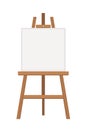 Blank painting easel flat vector illustration