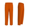 Blank pants mockup in front and side views. Sweatpants. Royalty Free Stock Photo