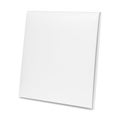 Blank paper box isolated on white background. Empty cardboard package for design.  Clipping path Royalty Free Stock Photo
