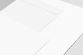 Blank paper and envelopes Royalty Free Stock Photo