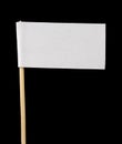 Blank Paper Flag on Black Background Royalty Free Stock Photo