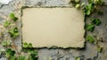 Blank Paper Framed By Green Shamrocks On Stone Royalty Free Stock Photo