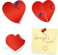 Blank Paper Love Notes. Royalty Free Stock Photo