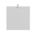 Blank paper note and metal clip isolated Royalty Free Stock Photo