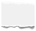 Blank paper page with torn edge and realistic shadow Royalty Free Stock Photo