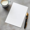 Blank Paper Perfect for NoteTaking Writing and Mockups Royalty Free Stock Photo