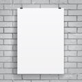 Blank paper poster Royalty Free Stock Photo