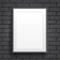 Blank paper poster with frame Royalty Free Stock Photo