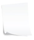 Blank paper sheet with curl corner