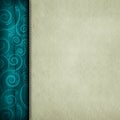 Blank paper sheet and patterned background