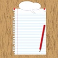 Blank paper sheet with pencil Royalty Free Stock Photo