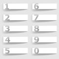 Blank paper square number options