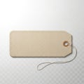 Blank paper tag isolated on white background Royalty Free Stock Photo