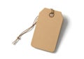 Blank paper tag with string Royalty Free Stock Photo