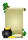 Blank paper for text of saint patrick`s day concept