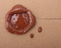 Blank paper with wax seal. Royalty Free Stock Photo