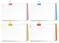 Blank papers and binder clip template Royalty Free Stock Photo
