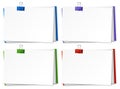 Blank papers and binder clip template Royalty Free Stock Photo