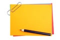Blank papers with clip Royalty Free Stock Photo