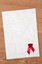 Blank parchment paper with red wax seal