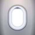 Blank passenger plane window template Royalty Free Stock Photo