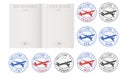 Blank passport pages and decorative travel stamps Royalty Free Stock Photo