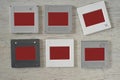 blank photgraphic slides,empty picture frames, template Royalty Free Stock Photo