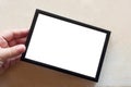 Blank photo frame on white background