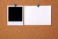 Blank polaroid photo frame index card copy space