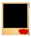 Blank photo isolated valentine background