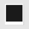 Blank photo polaroid frame isolated on white background, shadow effect and empty space for your pho