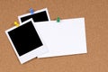 Polaroid frames blank index card copy space Royalty Free Stock Photo