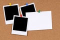 Polaroid print photo frames blank index card white copy space