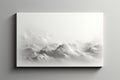 Blank A4 photorealistic landscape brochure mockup on light grey background