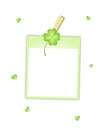 Blank Photos with Four Leaf Clover Hanging