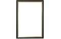 Blank picture black frame template isolated on wall Royalty Free Stock Photo