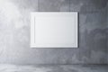 Blank picture frame on concrete wall Royalty Free Stock Photo