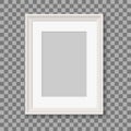 Blank picture frame for photographs. vector realisitc mockup. design template on transparent background