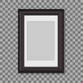 Blank picture frame for photographs. vector realisitc mockup. design template on transparent background